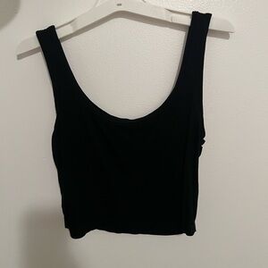 SHEIN Black Ribbed Tank Top